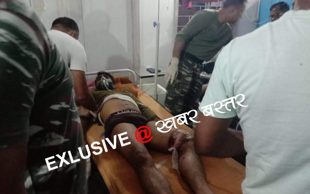 Injured soldiers were referred to Raipur