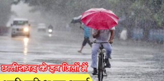 Meteorological Department issued alert for heavy rains in Chhattisgarh