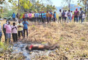 Sensation after finding half-burnt body of a woman on the roadside
