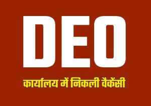 District Education Officer Office Recruitment 2022